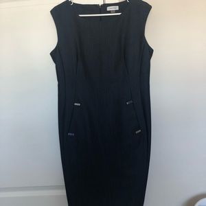 Navy Calvin Klein sheath dress